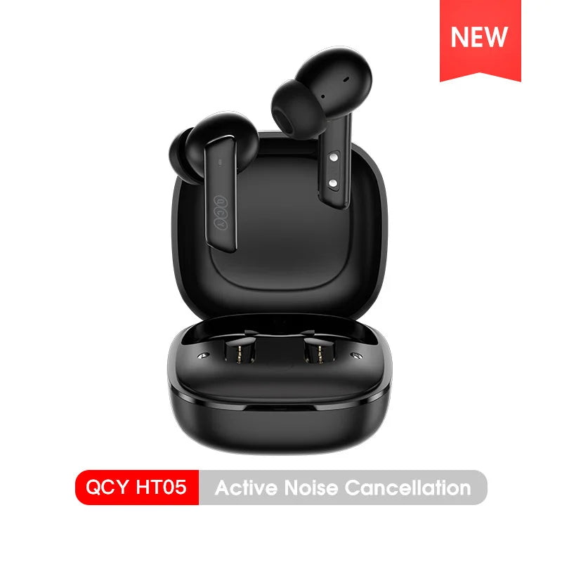 QCY HT05 ANC Wireless Earphones 40dB Active Noise Cancelling Bluetooth 5.2 Headphones 6 Mic ENC HD Call Headset TWS Earbuds
