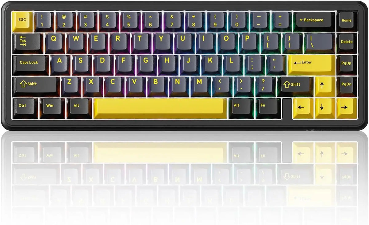 ATTACK SHARK X65 HE Hall Effect Keyboard, 8Khz Polling 0.01mm Adjustable Trigger 0.125ms Latency, Hot-Swappable RGB Backlit