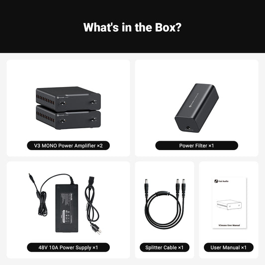Fosi Audio V3 Mono Power Amplifier TPA3255 240W Subwoofer Amplifier PFFB Class D Mini HIFI Amp For Home