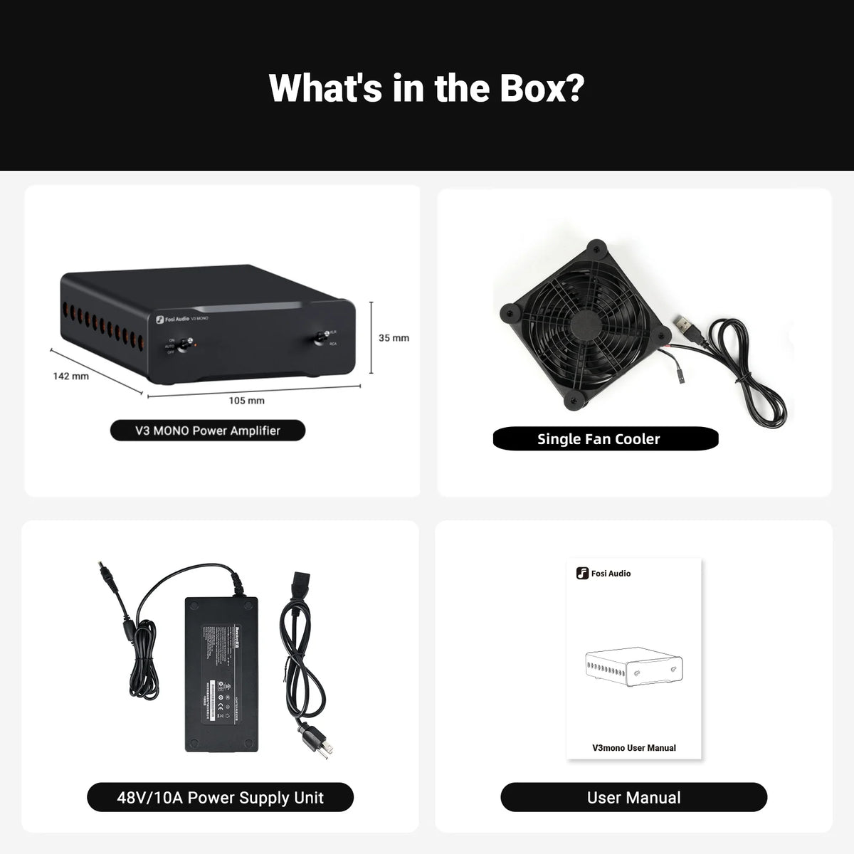 Fosi Audio V3 Mono Power Amplifier TPA3255 240W Subwoofer Amplifier PFFB Class D Mini HIFI Amp For Home