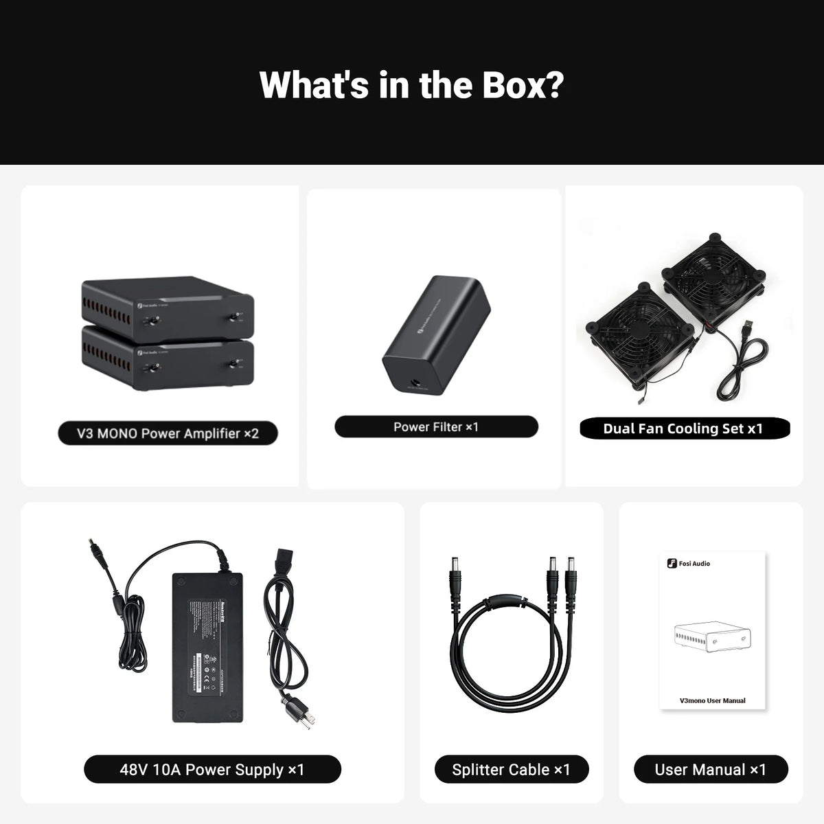 Fosi Audio V3 Mono Power Amplifier TPA3255 240W Subwoofer Amplifier PFFB Class D Mini HIFI Amp For Home