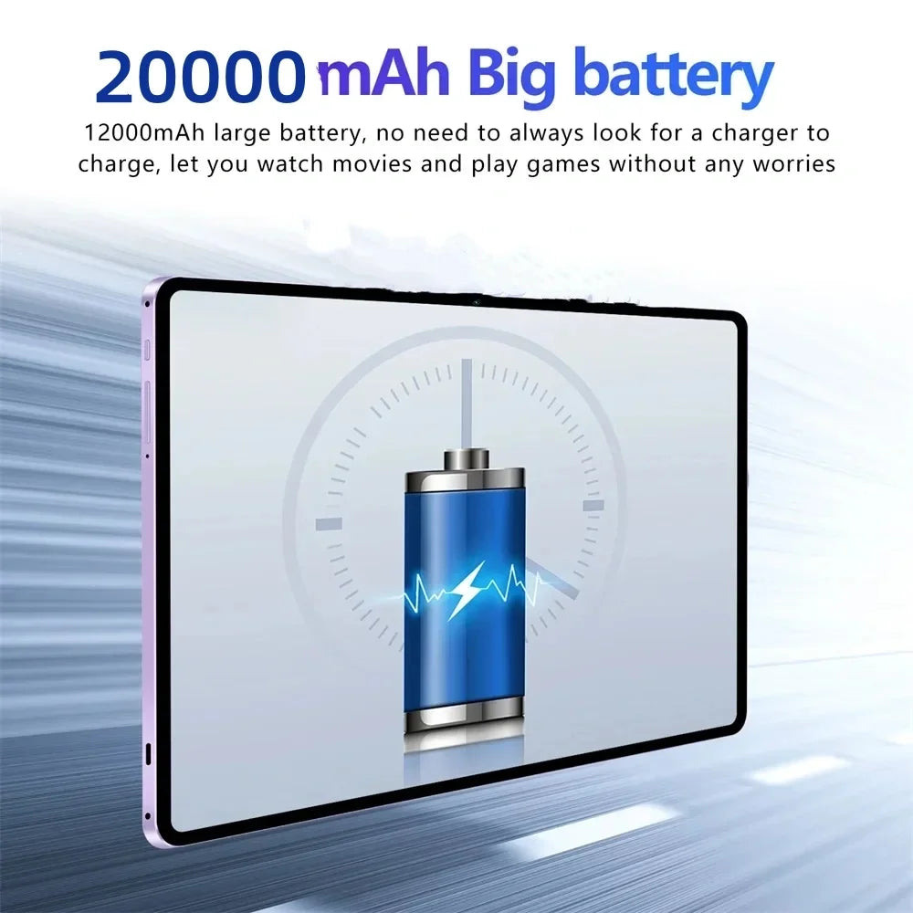 2026 Pad 16 Pro 12 inch Tablet Android 16 GPS WIFI 24GB 2TB 20000mAh 5G Dual Card Snapdragon 8gen3 10 Core Original Android Tab