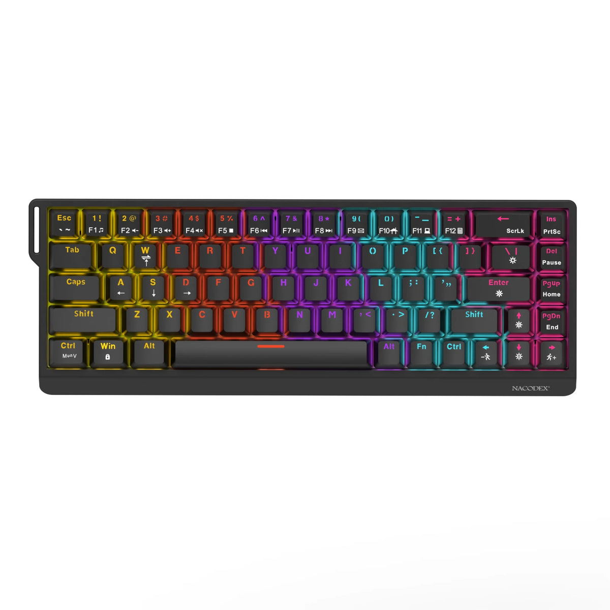 AJAZZ NK68 V2 Wired Mechanical Gaming Keyboard, Red Switch, Full Hot-Swappable, RGB Streamer Light, 68 Keys for Gaming & Office