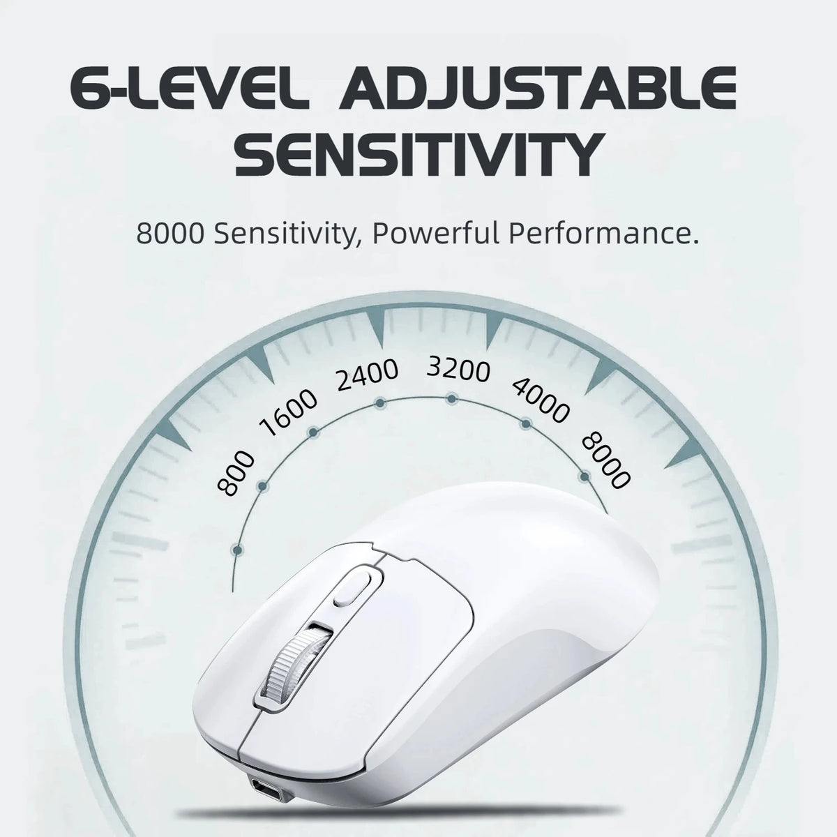 59g Ultra-Light Wireless Gaming Mouse Tri-mode 8000 DPI 1000Hz Rechargeable Ergonomic Mouse for PC Mac Laptop