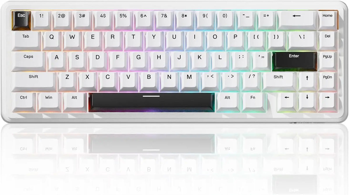 ATTACK SHARK X65 HE Hall Effect Keyboard, 8Khz Polling 0.01mm Adjustable Trigger 0.125ms Latency, Hot-Swappable RGB Backlit