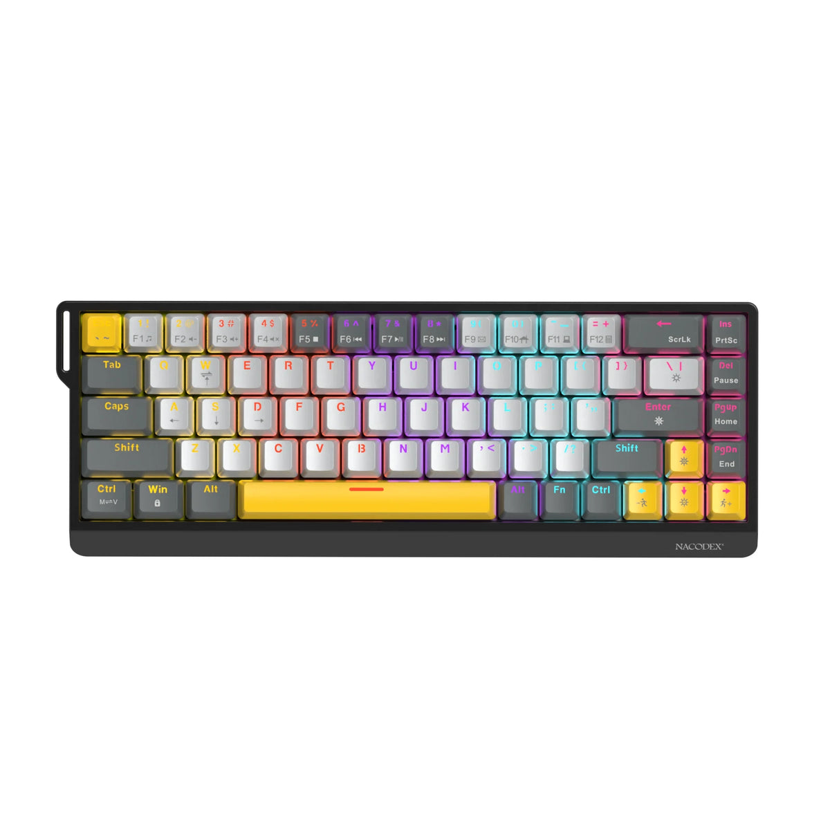 AJAZZ NK68 V2 Wired Mechanical Gaming Keyboard, Red Switch, Full Hot-Swappable, RGB Streamer Light, 68 Keys for Gaming & Office