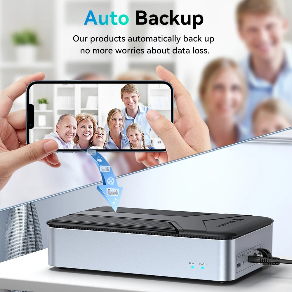 Yottamaster Hard Drive Network Storage 2.5”3.5'' SATA SSD Enclosure External Case Auto Backup Server Cloud【Overseas Shipping!】