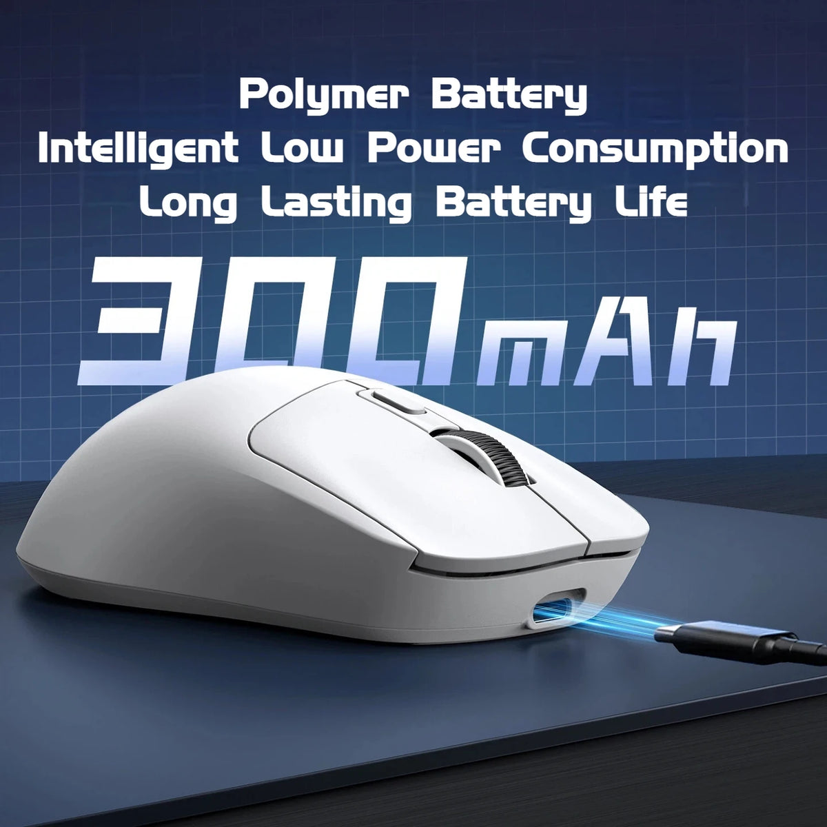 59g Ultra-Light Wireless Gaming Mouse Tri-mode 8000 DPI 1000Hz Rechargeable Ergonomic Mouse for PC Mac Laptop
