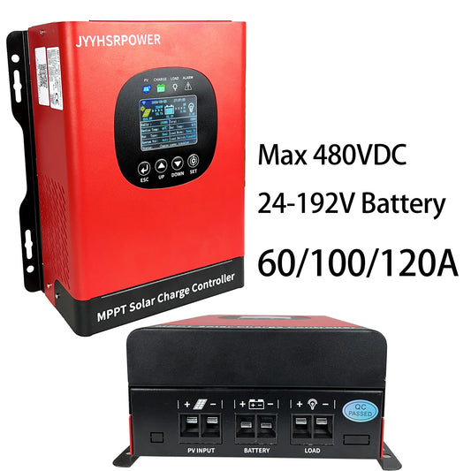 HXCONTROLLER MPPT Solar Charge Controller 480VDC Built In WIFI Monitor For 24V-192V Lifepo4 Lithium GEL Lead Acid GEL