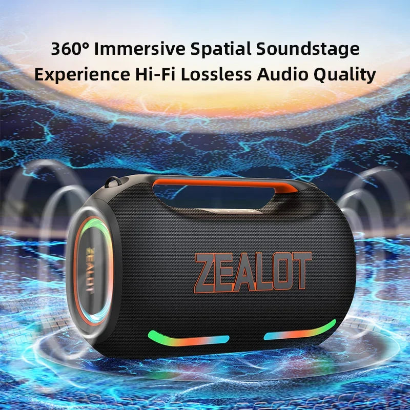US-ZEALOT-ZE41 300W Big Power Portable Bluetooth Speaker Wireless TWS Subwoofer Bluetooth Speaker Waterproof Mobile HIFI Quality