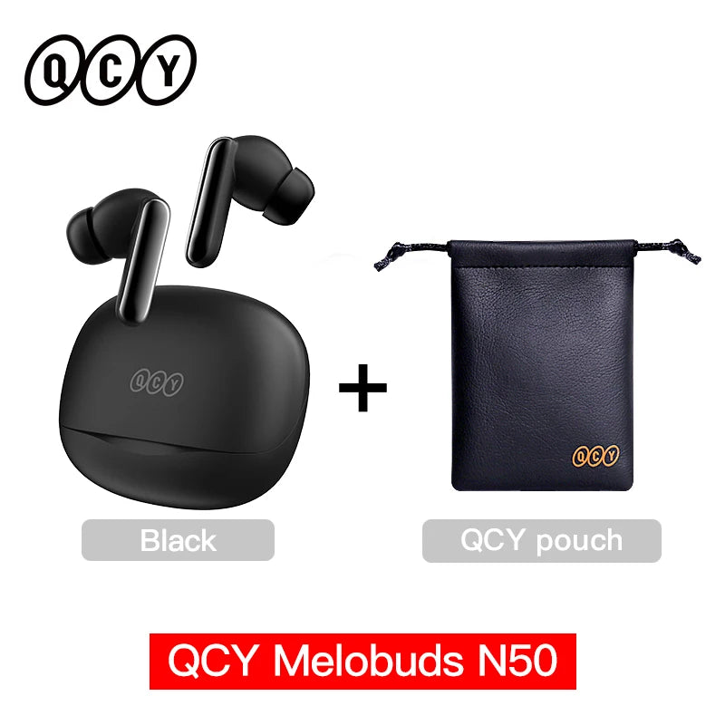 QCY Melobuds N50 ANC Wireless Earphone 6 Mics AI Call Noise Cancellation Bluetooth 5.4 Earbuds Dual Connection Headphone