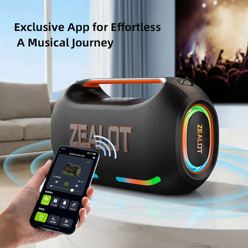 US-ZEALOT-ZE41 300W Big Power Portable Bluetooth Speaker Wireless TWS Subwoofer Bluetooth Speaker Waterproof Mobile HIFI Quality