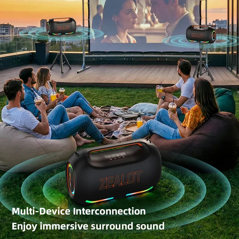 US-ZEALOT-ZE41 300W Big Power Portable Bluetooth Speaker Wireless TWS Subwoofer Bluetooth Speaker Waterproof Mobile HIFI Quality