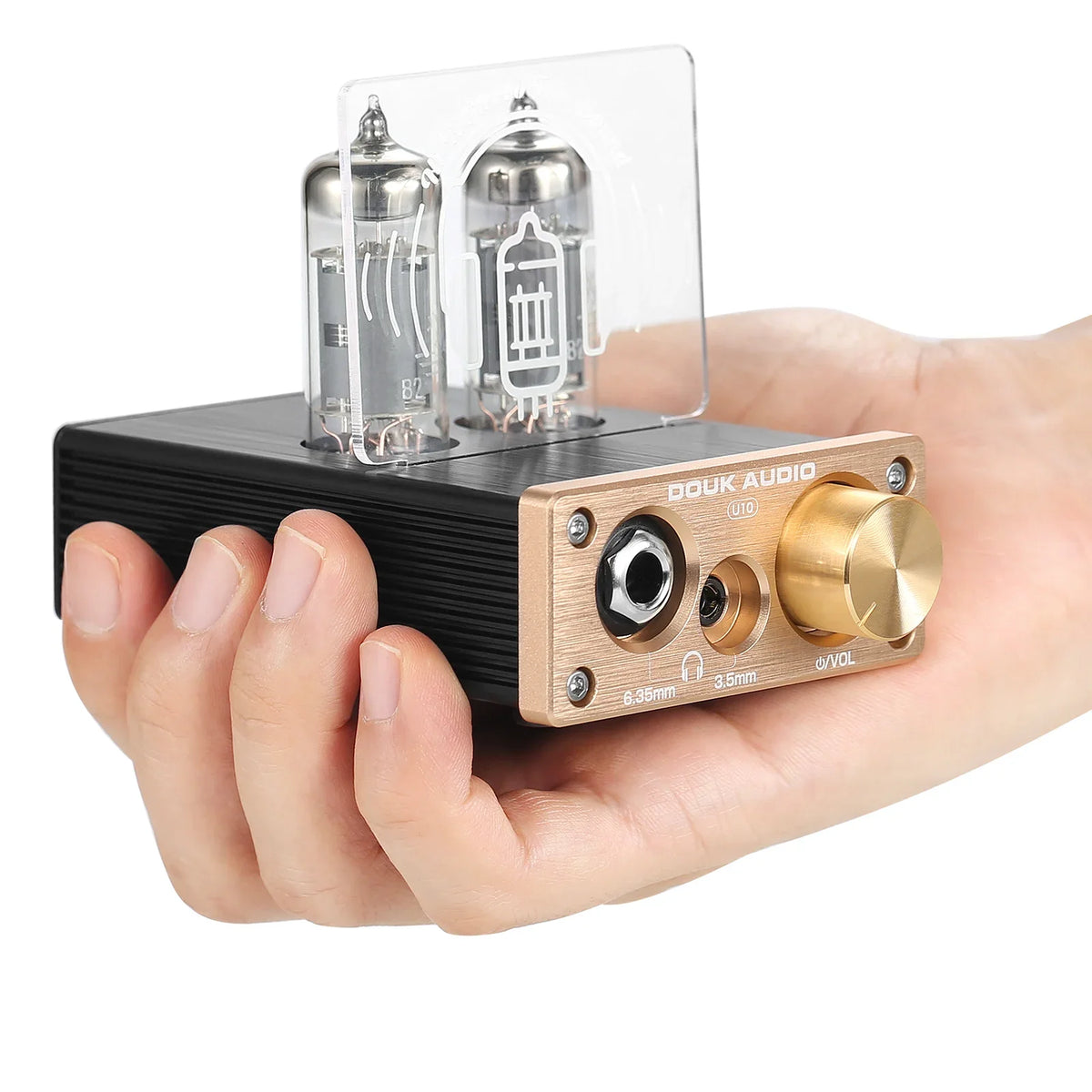 Nobsound U10 Mini Vacuum Tube Preamplifier HiFi Desktop 3.5/6.35mm Headphone Amplifier for Home Speaker