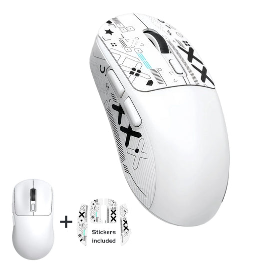 Wireless Mouse Bluetooth 5.4 2.4G Type-C Tri-Mode Rechargeable Gaming Mouse 8000 DPI 1000Hz Lightweight 58g RGB Mouse for PC Laptop Phone Tablet