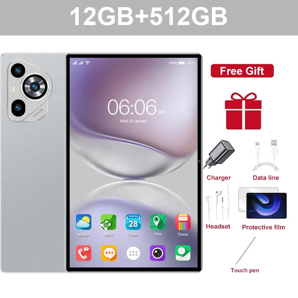 2026 Pad 16 Pro 12 inch Tablet Android 16 GPS WIFI 24GB 2TB 20000mAh 5G Dual Card Snapdragon 8gen3 10 Core Original Android Tab