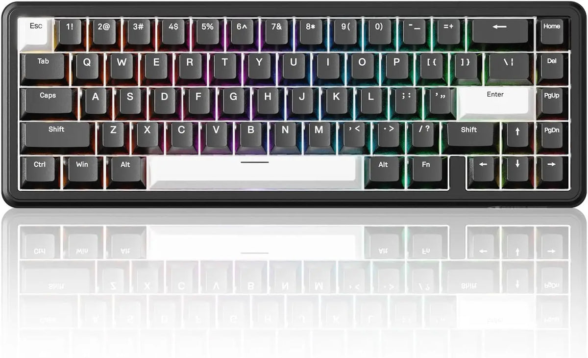 ATTACK SHARK X65 HE Hall Effect Keyboard, 8Khz Polling 0.01mm Adjustable Trigger 0.125ms Latency, Hot-Swappable RGB Backlit